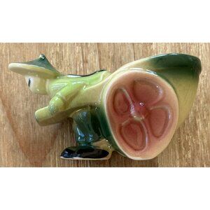 Shawnee Pottery Planter Chinese Man Rickshaw Cart #539 USA Ceramic Vintage MCM